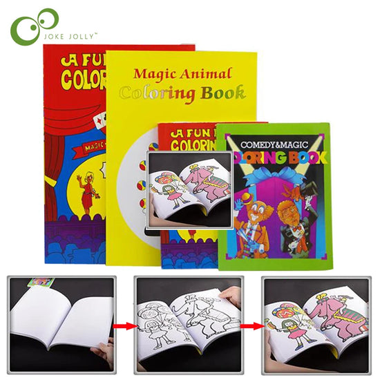 Magic Coloring Book Magic Tricks Cards Best For Kids Magie Book Stage Prop Gimmick Mentalism Funny Magic Toys for Children GYH