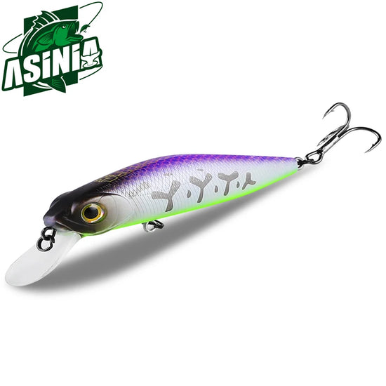 ASINIA Minnow Fishing Lure Hard Plastic Bait Artificial Lures Bass Pike ABS Wobbler for Fish Hooks Crankbait 3D Eyes Sea 1pcs