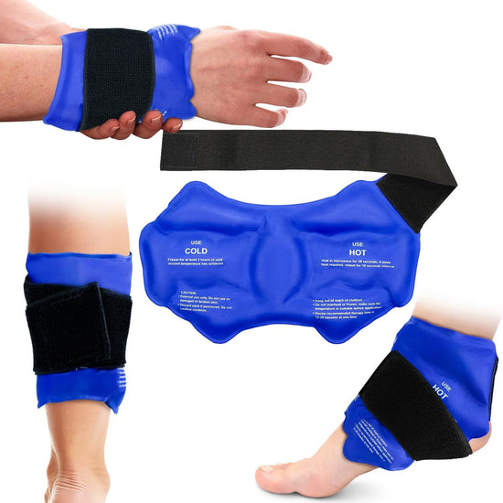Ankle Brace Ice Pack Wrap For Injuries Hot Cold Therapy Reusable Gel Cold Pack Ankle Support For Pain Relief Sprains Foot Care