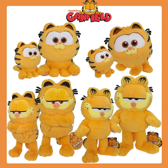 Original Garfield Family Kawaii Soft Plush Toys Cartoon Garfield Cat Odie Stuffed Animals Peluche Dolls Birthdays Gifts Kid
