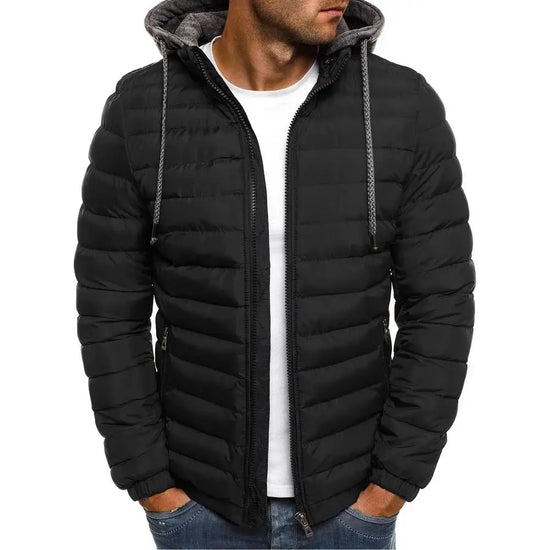 Male Loose Overcoat Clothing Outdoor Casual Sportswear Fashion Streetwear Style Hooded Warm Zipper Jacket 2025 Autumn And Winter