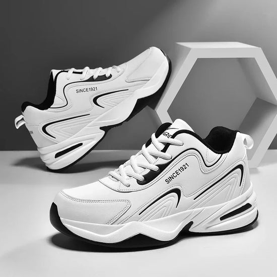 Men Sports Running Shoes Outdoor Walking Soft Casual Sneakers Fashion Designer Leather Sneaker Waterproof Men&
