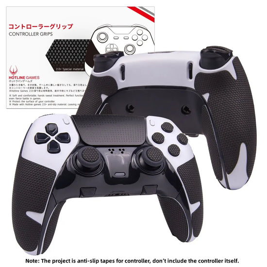 HOTLINE GAMES 2.0 Plus Controller Grip Tape Compatible With Playstation5 DualSense Edge Handle,Non-Slip,Sweat-Absorbent Stickers