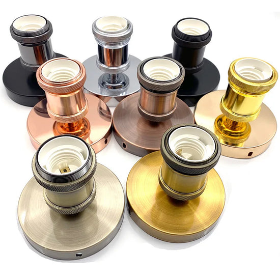 Vintage E27 E26 Lamp Socket Ceiling Lamp Holder With Accessories For Bedroom Kitchen Living Room Lampholder Home Decoration