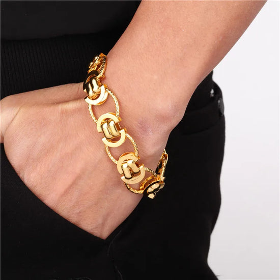 Stainless Steel Bracelet Femme Metal Bracelets Bangles Fashion Jewelry 2023 Summer Accessories Wholesale