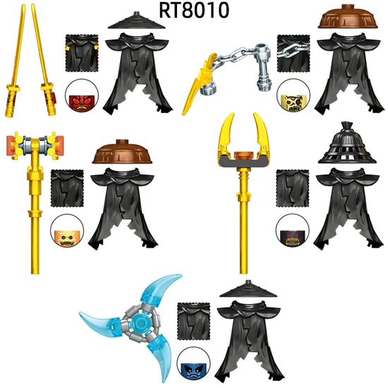 The RT8010 Drix Kur Nokt Zarkt Rox Model Blocks MOC Bricks Set Gifts Toys