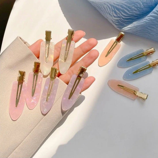2-4pcs/set Glitter No Bend Seamless Hair Clips Side Bangs Barrette Make Up Washing Face Accessories Styling Hairpins Women Girls