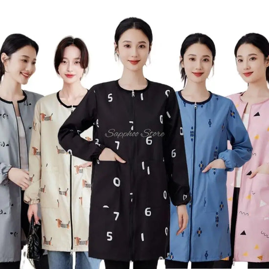 2025 Dog Grooming Uniform Pet Groomer Waterproof Gown Hairdressing Work Clothes Beauty Salon Robe Hairdresser Uniforms Women Men