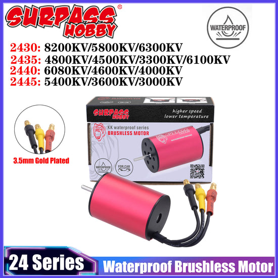 SURPASS HOBBY 2430 2435 2440 2445 8200KV 6300KV 4800KV 3600KV Waterproof Brushless Motor for 1/16 1/18 RC Car Boat Model Parts