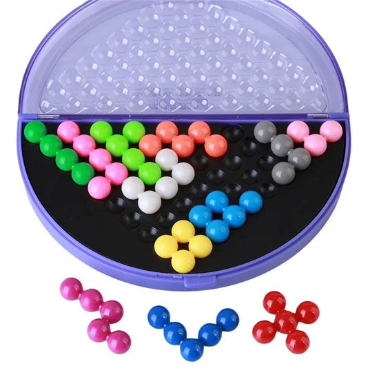 Classic Puzzle Pyramid Plate IQ Pearl Logical Mind Game Brain Teaser Educational Toys for Children  Beads Toys Puzzles for Kids