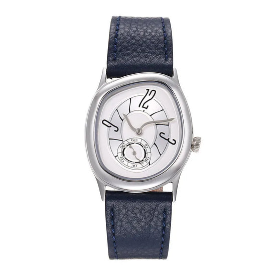 Newly designed uniquely twisted original watch for women and men unisex watch niche design leather strap quartz wristwatch