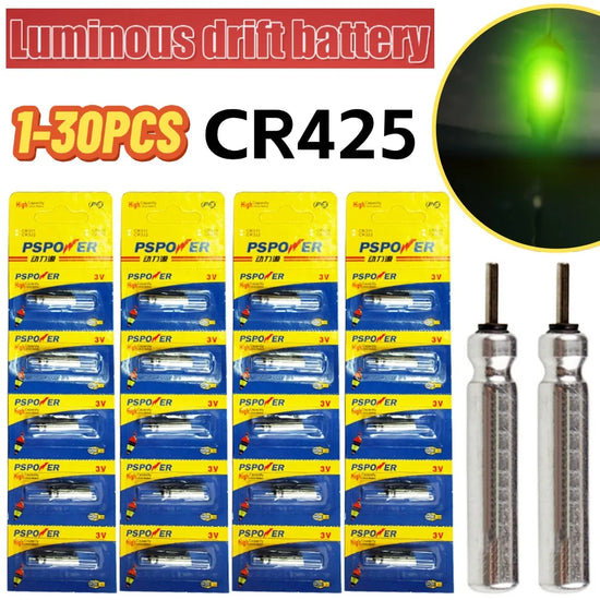 Fishing Floats Battery CR425 Night Fishing Floats Lithium Battery 3.6V Electric Floats Battery Fishing Accessories  Color Change