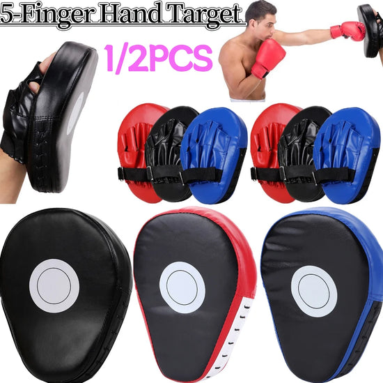 Curved Boxing Hand Target PU Leather Curved Punching Mitts Breathable Boxing Mitts Kickboxing Pads for Martial Arts Training