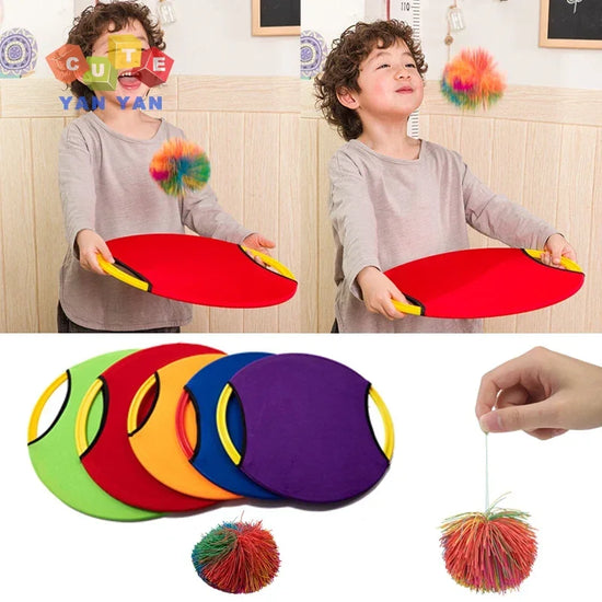 Bouncing Circle Throwing and Catching Ball Games Kids Sensory Training Toys Parent-child Interaction Outdoor Summer Fun Sports